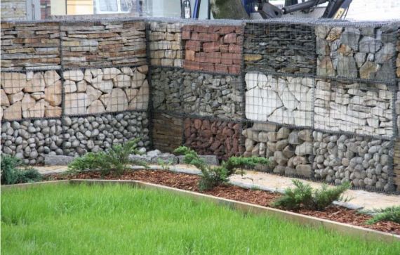 Gabiony jako opěrná zeď